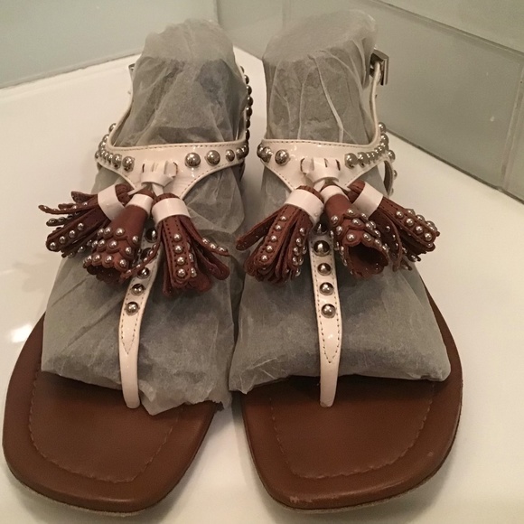 Prada leather stud sandals - Picture 1 of 5